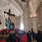 El Vía Crucis Penitencial de Burgos se celebrará dentro de la iglesia de San Lesmes por las fuertes rachas de viento.