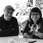 Miguel Ángel Giner y Cristina Durán, autores del cómic ‘María la Jabalina’.