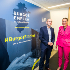 José Vicente Ortega y Laura Cantero, en la presentación de la ruta 'Burgos Emplea' de Clece.