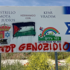 Ataque vandálico en Castrillo Mota de Judíos a favor de Palestina.