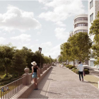 Recreación de la nueva avenida Arlanzón, según recoge la propuesta de Burgos Río de 'Las edades del Agua'.