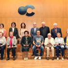 Socios homenajeados en la junta general del Círculo Católico