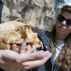 Tanía Rodríguez en los Yacimientos de Atapuerca