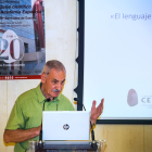 Un momento de la conferencia de José María Bermúdez de Castro por el 20 aniversario del Cenieh que dirigió hasta 2012.