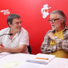 Jesús Puente y José María Romo, en la sede del PSOE de Burgos.