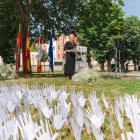 María del Mar Blanco, hermana del concejal asesinado en 1997, estuvo presente en el acto de homenaje.