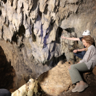 La Reina Sofía, en Atapuerca.