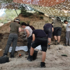 El grupo de investigadores en los trabajos de excavación de la campaña en Hortezuelos.