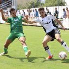 Imagen del partido entre el Burgos CF y el Racing de Santander