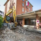 Estado de las obras en el barrio de San Cristóbal durante la visita realizada por el concejal de Urbanismo, Juan Manuel Manso.