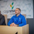 Savignani durante la previa del partido en la sede de la Fundación Caja Rural de Burgos.