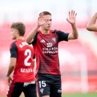 El centrocampista Pablo Tomeo fue el autor del gol que le otorga los tres puntos al Mirandés.