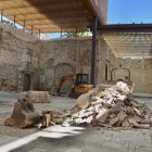 Ayer comenzaron las catas arqueológicas en la zona. Una vez acaben, las máquinas no regresarán a la iglesia de San Juan hasta febrero de 2025.