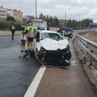 Imagen del vehículo accidentado en la BU-11