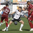 Aitor Córdoba, durante el partido contra el Castellón.