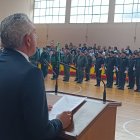 Nicanor Sen en un momento de su intervención en el acto celebrado este sábado en León con motivo del día de la Patrona de la Guardia Civil, la Virgen del Pilar.