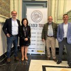 Presentación de LEADER Tour en Burgos. De izquierda a derecha: Fernando Castaño, gerente GAL AGALSA Sierra de la Demanda; Beatriz Francés, presidenta GAL ADECO CAMINO; Miguel Ángel Salas, vicepresidente GAL AGALSA Sierra de la Demanda, y Ángel Manso , gerente GAL ADECO CAMINO