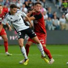 Iván Morante, durante el partido contra el Mirandés.