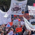 Concentración de la plataforma Stopmacrogranja.Fuentemolinos en Aranda de Duero (Burgos).