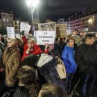 Manifestación contra lar retirada de las ayudas a las ONG que trabajan con migrantes.