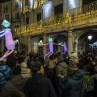 Un momento de la fiesta de encendido navideño del pasado año, en la Plaza Mayor.