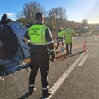 Accidente del pasado 22 de noviembre en la carretera N-627, con dos fallecidos.