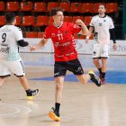 Pablo Gómez celebra un gol ante Lanzarote.