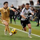 Ojeda, durante el partido entre el Burgos CF y el Málaga.