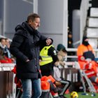 Imagen del partido entre el Burgos CF y el Málaga.