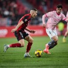 Imagen del partido entre el Mirandés y el Sporting