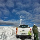 La nieve acumulada llega hasta la altura de las ventanillas del 4x4.