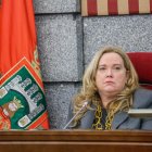 Cristina Ayala, alcaldesa de Burgos, durante el Pleno municipal del Ayuntamiento de Burgos.