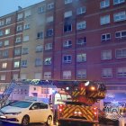 Imagen del incendio en la plaza Foramontanos.