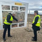 Imagen de la visita del secretario de Estado de Transportes a las obras de la A-11 entre Aranda y Langa