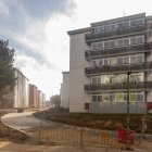 Estado de las obras de reurbanización del barrio de San Cristóbal, en una imagen tomada en diciembre.