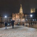 Imagen de la nevada en Burgos.