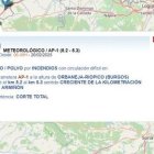 Gráfico elaborado por la DGT sobre el corte en la AP-1.