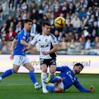 Imagen del partido entre el Burgos CF y el Real Oviedo.