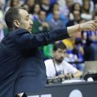 Salva Camps durante el derbi ante el San Pablo.