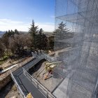 Asi están las obras de remodelación del Castillo de Burgos.