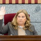 Ayala durante una votación del Pleno municipal.