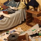 Interior de una vivienda ubicada en la Ribera del Duero después de ser asaltada por una  banda que acabó siendo desarticulada.