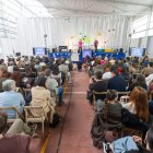 Instante del acto de celebración del cuarenta aniversario del IES Diego Marín Aguilera.