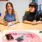 Patricia Gil (Centro Burgos) y Adriana Álvarez (EASD), en la presentación de la VII Muestra Escapararte