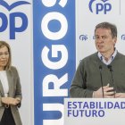 Intervención de Borja Suárez durante la visita de la vicepresidenta de Igualdad en el Congreso por el PP, Ana Alós, a Burgos.