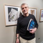 Javier Contreras, en la inauguración de la muestra 'París... moi non plus'.