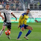 Imagen del partido entre el Burgos CF y el Cádiz.