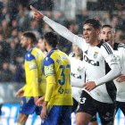 Imagen del partido entre el Burgos CF y el Cádiz.