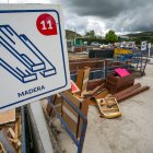 Zona para depositar maderas en el punto limpio Norte, de la ciudad de Burgos.