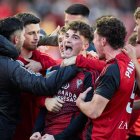 La alegría rojilla tras el primer gol se desbordó con el golazo que le dio la victoria en Anduva.